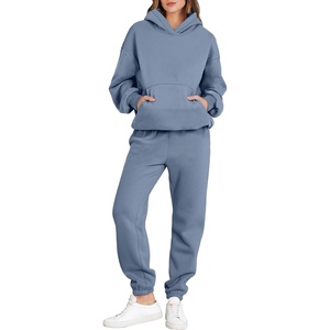 image:imageANRABESS Womens 2 Piece Lounge Sweat Sets Fall Fashion Matching SweatsuitsGrey Blue