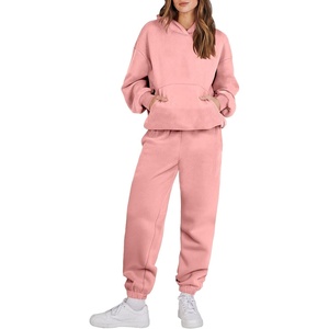 image:imageANRABESS Womens 2 Piece Lounge Sweat Sets Fall Fashion Matching SweatsuitsPink