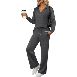 image:imageANRABESS Womens 2 Piece Lounge Sweat Sets Fall OutfitsDark Grey