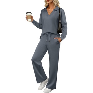 image:imageANRABESS Womens 2 Piece Lounge Sweat Sets Fall OutfitsLeaden