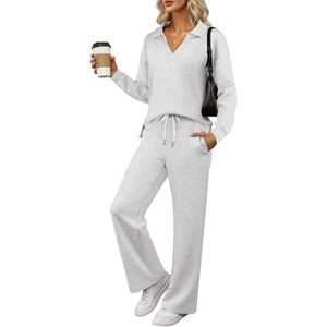 image:imageANRABESS Womens 2 Piece Lounge Sweat Sets Fall OutfitsLight Grey