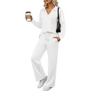 image:imageANRABESS Womens 2 Piece Lounge Sweat Sets Fall OutfitsWhite