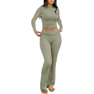 image:imageANRABESS Womens 2 Piece Matching Lounge SetsArmy Green
