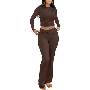 image:imageANRABESS Womens 2 Piece Matching Lounge SetsCoffee