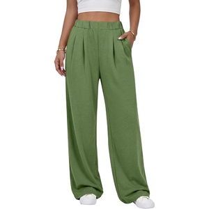 image:imageANRABESS Womens Wide Leg Baggy SweatpantsArmy Green