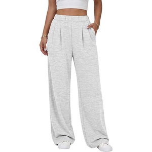 image:imageANRABESS Womens Wide Leg Baggy SweatpantsLight Grey