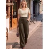 image:imageANRABESS Women Buckle Work Dress Pants with PocketsCoffee