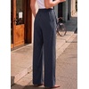 image:imageANRABESS Women Buckle Work Dress Pants with PocketsStripe Navy Blue