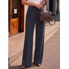 image:imageANRABESS Women Buckle Work Dress Pants with PocketsStripe Navy Blue