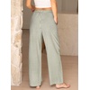 image:imageANRABESS Womens Gingham Striped Boxer PantsArmy Green White Plaid