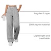 image:imageANRABESS Womens Gingham Striped Boxer PantsBlack White Stripe