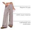 image:imageANRABESS Womens Gingham Striped Boxer PantsBrown White Plaid