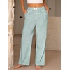image:imageANRABESS Womens Gingham Striped Boxer PantsGreen White Plaid