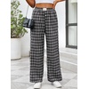 image:imageANRABESS Womens Gingham Striped Boxer PantsMulti Black Plaid