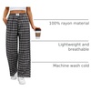 image:imageANRABESS Womens Gingham Striped Boxer PantsMulti Black Plaid