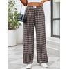 image:imageANRABESS Womens Gingham Striped Boxer PantsMulti Coffee Plaid