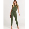 image:imageANRABESS Womens Summer Sleeveless Jumpsuits Casual Dressy Stretchy Crewneck Rompers One Piece Outfits Spring Fashion 2026Army Green
