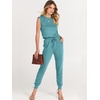 image:imageANRABESS Womens Summer Sleeveless Jumpsuits Casual Dressy Stretchy Crewneck Rompers One Piece Outfits Spring Fashion 2026Lake