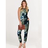image:imageANRABESS Womens Summer Sleeveless Jumpsuits Casual Dressy Stretchy Crewneck Rompers One Piece Outfits Spring Fashion 2026Tie Dye Armygreen