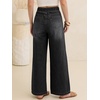 image:imageANRABESS Womens Wide Leg Jeans Drawstring Denim Pants with PocketsWished Black