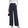 image:imageANRABESS Women Buckle Work Dress Pants with PocketsStripe Navy Blue