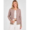 image:imageANRABESS Cardigan Sweaters for Women Lightweight Fall OutfitsApricot Beige Pink Stripe