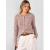 image:imageANRABESS Cardigan Sweaters for Women Lightweight Fall OutfitsApricot Beige Pink Stripe