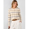 image:imageANRABESS Cardigan Sweaters for Women Lightweight Fall OutfitsBeige Blue Latte Stripe