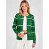 image:imageANRABESS Cardigan Sweaters for Women Lightweight Fall OutfitsGreen Beige Stripe