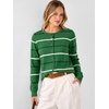 image:imageANRABESS Cardigan Sweaters for Women Lightweight Fall OutfitsGreen Beige Stripe