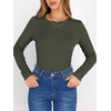 image:imageANRABESS Long Sleeve Shirts for Women Fleece Thermal TopsArmy Green