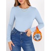 image:imageANRABESS Long Sleeve Shirts for Women Fleece Thermal TopsBlue
