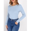 image:imageANRABESS Long Sleeve Shirts for Women Fleece Thermal TopsBlue