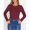 image:imageANRABESS Long Sleeve Shirts for Women Fleece Thermal TopsDark Red
