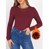 image:imageANRABESS Long Sleeve Shirts for Women Fleece Thermal TopsDark Red