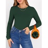 image:imageANRABESS Long Sleeve Shirts for Women Fleece Thermal TopsForest Green