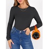 image:imageANRABESS Long Sleeve Shirts for Women Fleece Thermal TopsGrayish Black