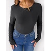 image:imageANRABESS Long Sleeve Shirts for Women Fleece Thermal TopsGrayish Black