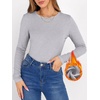 image:imageANRABESS Long Sleeve Shirts for Women Fleece Thermal TopsGrey