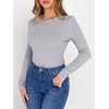 image:imageANRABESS Long Sleeve Shirts for Women Fleece Thermal TopsGrey