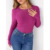 image:imageANRABESS Long Sleeve Shirts for Women Fleece Thermal TopsHot Pink