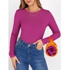 image:imageANRABESS Long Sleeve Shirts for Women Fleece Thermal TopsHot Pink