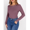 image:imageANRABESS Long Sleeve Shirts for Women Fleece Thermal TopsMauve