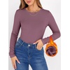 image:imageANRABESS Long Sleeve Shirts for Women Fleece Thermal TopsMauve