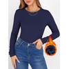 image:imageANRABESS Long Sleeve Shirts for Women Fleece Thermal TopsNavy Blue