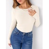 image:imageANRABESS Long Sleeve Shirts for Women Fleece Thermal TopsOatmeal