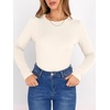 image:imageANRABESS Long Sleeve Shirts for Women Fleece Thermal TopsOatmeal