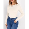 image:imageANRABESS Long Sleeve Shirts for Women Fleece Thermal TopsOatmeal