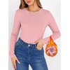 image:imageANRABESS Long Sleeve Shirts for Women Fleece Thermal TopsPink
