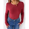 image:imageANRABESS Long Sleeve Shirts for Women Fleece Thermal TopsRed